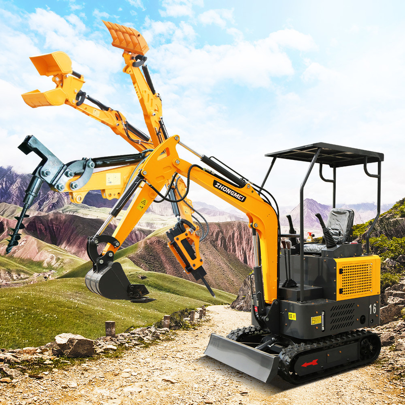 Kruippakje 1,2 Ton Mini-excavadora Escavator Pelle Digger Mini Excavator van ZHONGMEI Minibagger